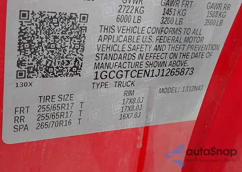 2018 Chevrolet Colorado Lt z USA, uszkodzony, nr VIN 1GCGTCEN1J1265873